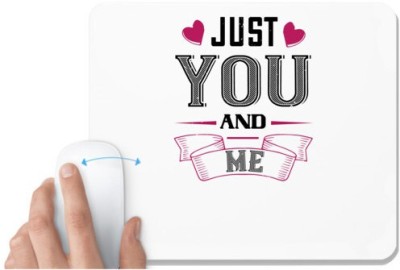 UDNAG White Mousepad 'Love | just you and me' for Computer / PC / Laptop [230 x 200 x 5mm] Mousepad(White)