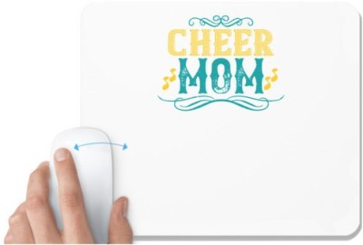 UDNAG White Mousepad 'Mother | Cheer mom 3' for Computer / PC / Laptop [230 x 200 x 5mm] Mousepad(White)