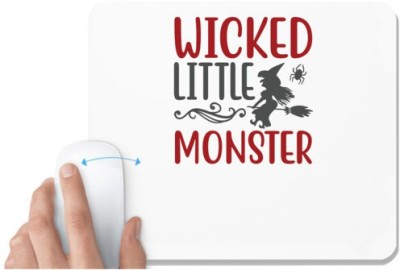 UDNAG White Mousepad 'witch | Wicked Little Monster' for Computer / PC / Laptop [230 x 200 x 5mm] Mousepad(White)