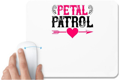 UDNAG White Mousepad 'Patrol | patel patrol' for Computer / PC / Laptop [230 x 200 x 5mm] Non Slip Base Mousepad(White)