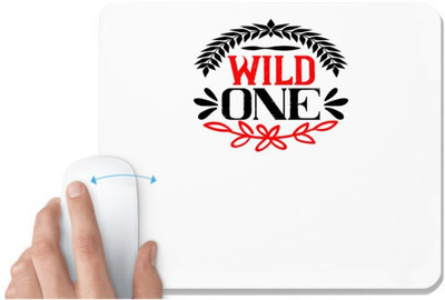 UDNAG White Mousepad 'Couple | wild one' for Computer / PC / Laptop [230 x 200 x 5mm] Non Slip Base Mousepad(White)