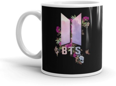 Mr UVD Premium Quality BTS Logo Printed (350ml) Ceramic Coffee Mug(350 ml)