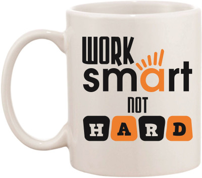 APF work smart not hard Ceramic Coffee Mug(300 ml)