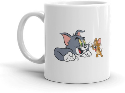 Mr UVD Tom And Jerry playing Premium Quality (350ml) Ceramic Coffee Mug(350 ml)