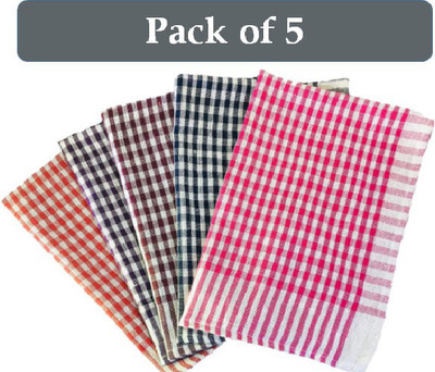 SBTs Wet Dry Cotton Cleaning Duster/ Cloth/Mop 16 x 24 inch - Assorted Colour Multicolor Cloth Napkins(5 Sheets)