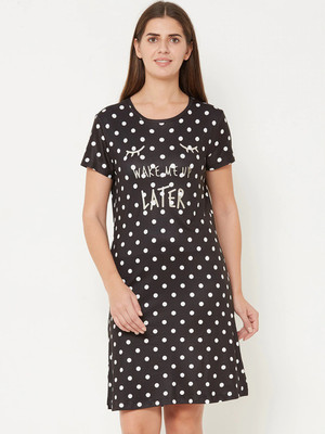 SWEET DREAMS Women Nighty(Black)