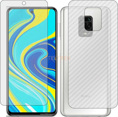 TELTREK Front and Back Screen Guard for XIAOMI REDMI NOTE 9S (Front Matte Finish & Back 3d Carbon Fiber)(Pack of 2)