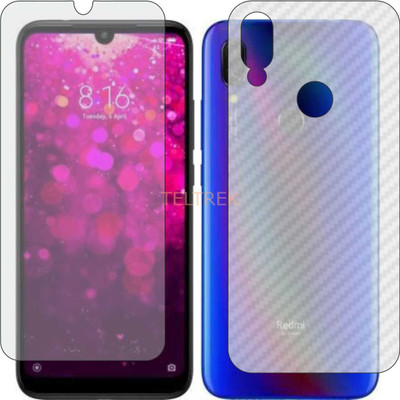 TELTREK Front and Back Screen Guard for MI REDMI Y3 (Front Matte Finish & Back 3d Carbon Fiber)(Pack of 2)