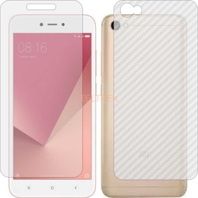 TELTREK Front and Back Screen Guard for MI REDMI Y1 LITE (Front Matte Finish & Back 3d Carbon Fiber)(Pack of 2)