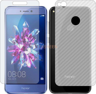 Fasheen Front and Back Tempered Glass for HONOR 8 LITE (Front Matte Finish & Back 3d Carbon Fiber)(Pack of 2)