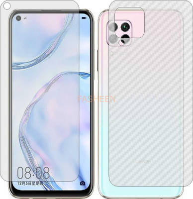 Fasheen Front and Back Tempered Glass for HUAWEI NOVA 7I (Front Matte Finish & Back 3d Carbon Fiber)(Pack of 2)