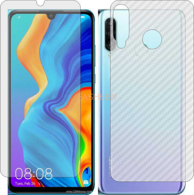 Fasheen Front and Back Tempered Glass for HUAWEI HONOR P30 NEW EDITION (Front Matte Finish & Back 3d Carbon Fiber)(Pack of 2)