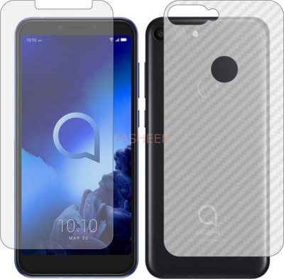 Fasheen Front and Back Tempered Glass for ALCATEL 1S (Front Matte Finish & Back 3d Carbon Fiber)(Pack of 2)