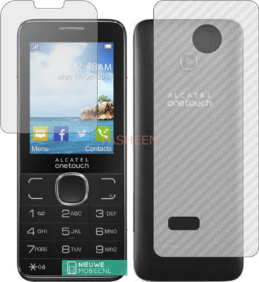 Fasheen Front and Back Tempered Glass for ALCATEL 2007 (Front Matte Finish & Back 3d Carbon Fiber)(Pack of 2)