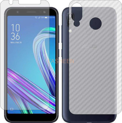 Fasheen Front and Back Tempered Glass for ASUS ZENFONE MAX M1 (Front Matte Finish & Back 3d Carbon Fiber)(Pack of 2)