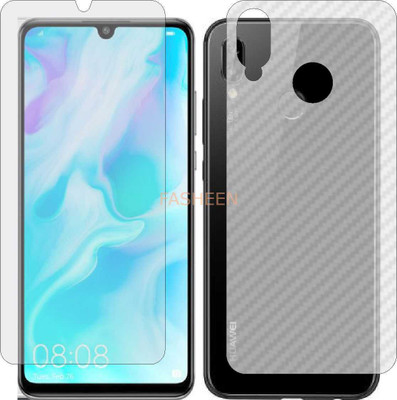 Fasheen Front and Back Tempered Glass for HUAWEI HONOR P30 LITE (Front Matte Finish & Back 3d Carbon Fiber)(Pack of 2)