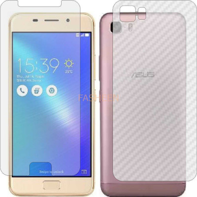 Fasheen Front and Back Tempered Glass for ASUS ZENFONE 3S MAX ZC521TL (Front Matte Finish & Back 3d Carbon Fiber)(Pack of 2)
