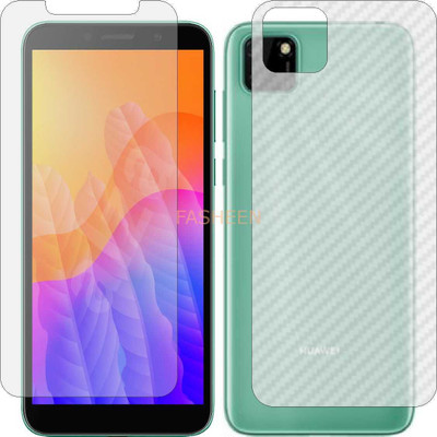 Fasheen Front and Back Tempered Glass for HUAWEI HONOR Y5P (Front Matte Finish & Back 3d Carbon Fiber)(Pack of 2)
