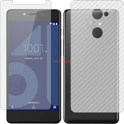 Fasheen Front and Back Tempered Glass for 10.OR E BEYOND BLACK 3 GB (Front Matte Finish & Back 3d Carbon Fiber)(Pack of 2)