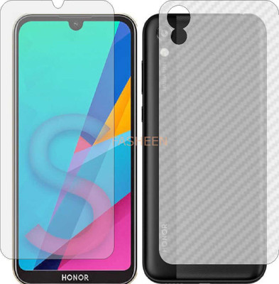 Fasheen Front and Back Tempered Glass for HONOR 8S (Front Matte Finish & Back 3d Carbon Fiber)(Pack of 2)