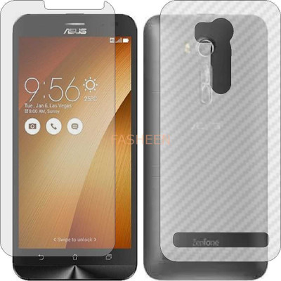 Fasheen Front and Back Tempered Glass for ASUS ZENFONE GO (Front Matte Finish & Back 3d Carbon Fiber)(Pack of 2)