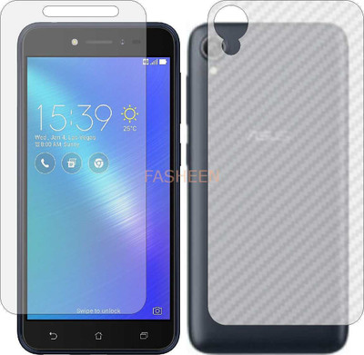 Fasheen Front and Back Tempered Glass for ASUS ZENFONE LIVE (Front Matte Finish & Back 3d Carbon Fiber)(Pack of 2)