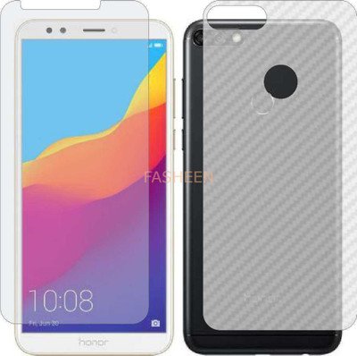 Fasheen Front and Back Tempered Glass for HUAWEI HONOR 7C (Front Matte Finish & Back 3d Carbon Fiber)(Pack of 2)