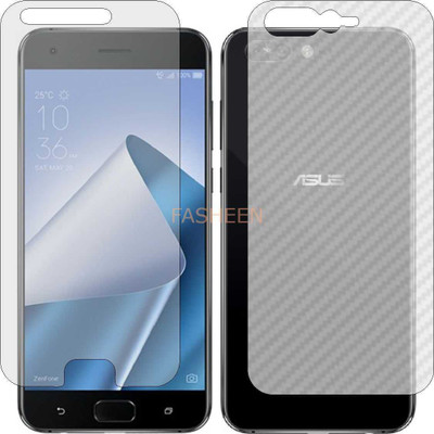 Fasheen Front and Back Tempered Glass for ZENFONE 4 PRO ZS551KL (Front Matte Finish & Back 3d Carbon Fiber)(Pack of 2)