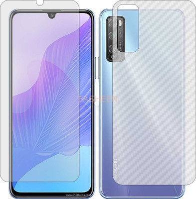 Fasheen Front and Back Tempered Glass for HUAWEI ENJOY 20 PRO (Front Matte Finish & Back 3d Carbon Fiber)(Pack of 2)