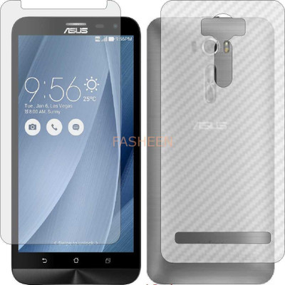 Fasheen Front and Back Tempered Glass for ASUS ZENFONE 2 LASER ZE601KL (Front Matte Finish & Back 3d Carbon Fiber)(Pack of 2)