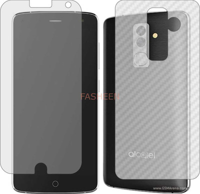Fasheen Front and Back Tempered Glass for Alcatel Flash 2017 (Front Matte Finish & Back 3d Carbon Fiber)(Pack of 2)