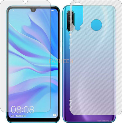 Fasheen Front and Back Tempered Glass for HUAWEI HONOR NOVA 4E (Front Matte Finish & Back 3d Carbon Fiber)(Pack of 2)