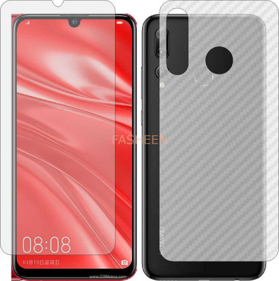 Fasheen Front and Back Tempered Glass for HUAWEI ENJOY 9S (Front Matte Finish & Back 3d Carbon Fiber)(Pack of 2)