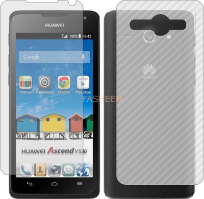 Fasheen Front and Back Tempered Glass for HUAWEI ASCEND Y530 (Front Matte Finish & Back 3d Carbon Fiber)(Pack of 2)
