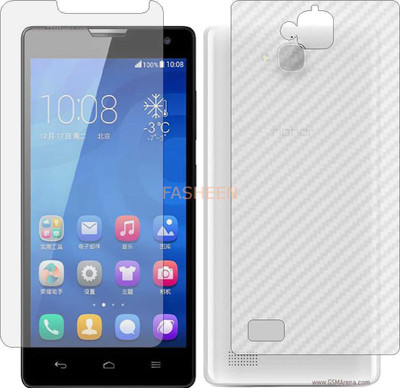 Fasheen Front and Back Tempered Glass for HUAWEI HONOR H30 U10 (Front Matte Finish & Back 3d Carbon Fiber)(Pack of 2)