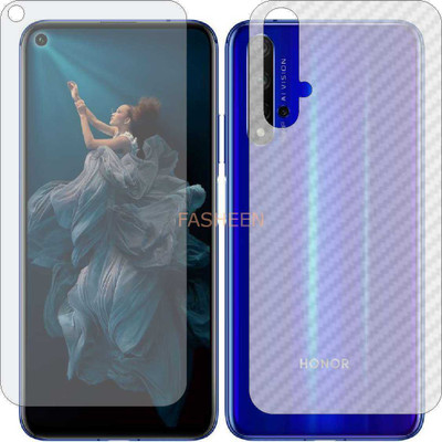 Fasheen Front and Back Tempered Glass for 20 (Front Matte Finish & Back 3d Carbon Fiber)(Pack of 2)