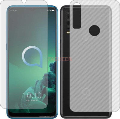 Fasheen Front and Back Tempered Glass for ALCATEL 3X 2019 (Front Matte Finish & Back 3d Carbon Fiber)(Pack of 2)
