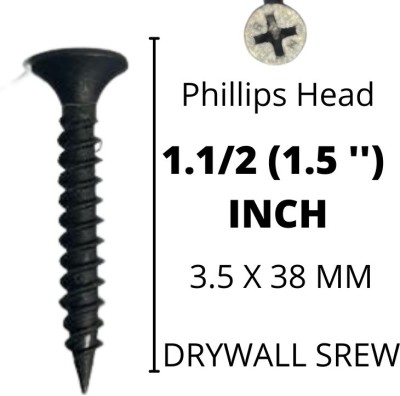 Color Zebra Steel Bugle Head Drywall Screw(38 mm Pack of 50)