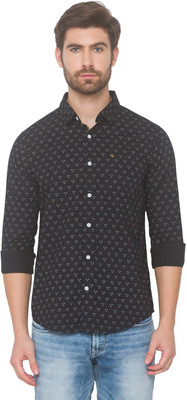 Spykar Men Graphic Print Casual Black, Blue Shirt