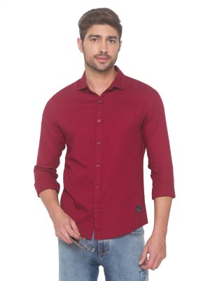 Spykar Men Solid Casual Red Shirt