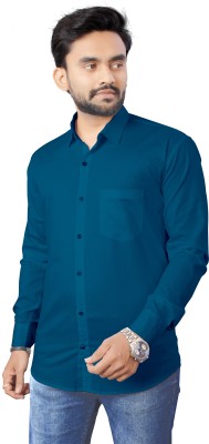 RAHUL CREATION Men Solid Casual Blue Shirt