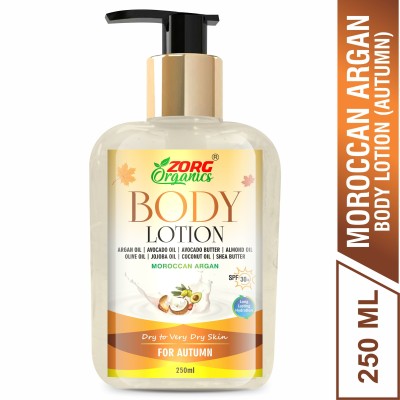 Zorg Organics Body Moisturiser Autumn Edition enriched with Argan Oil, Avocado Butter, Avocado Oil for Extremely Dry Skin(300 ml)