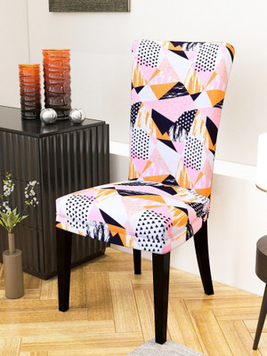 Nendle Polyester Abstract 1 Seater Chair Cover(Multicolor Pack of 1)