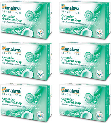 HIMALAYA Cucumber & Coconut Soap 125g (Pack of 6)(6 x 125 g)