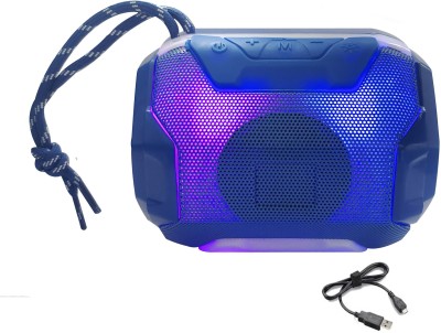 MANTICORE TG162 Supper Powerful 3D Sound LED RGB Smooth Light Dynamic Powerful Sound Quality & Splashproof Bluetooth / Wire Rechargeable portable Multimedia Speaker Fully Compatible Mobile/Laptop/Computer/Tablet More Bluetooth Device Supported. 10 W Bluetooth Speaker(Blue, Stereo Channel)