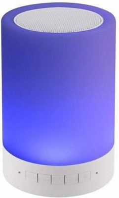 SANNO WORLD Smart Touch Sensor Color Changing Mood Led Light Lamp desk Speaker with Aux-In TF-Card USB Built-in Mic 3 W Bluetooth Speaker(White, Stereo Channel)