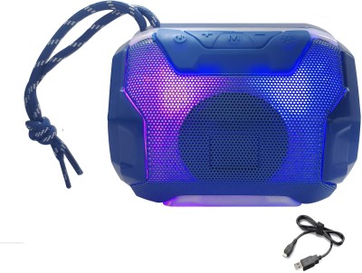 MANTICORE TG-162 3D Sound LED RGB Smooth Light Dynamic Powerful Sound Quality & Splashproof Bluetooth / Wire Rechargeable portable Multimedia Speaker Fully Compatible Mobile/Laptop/Computer/Tablet More Bluetooth Device Supported. 10 W Bluetooth Speaker(Blue, Stereo Channel)