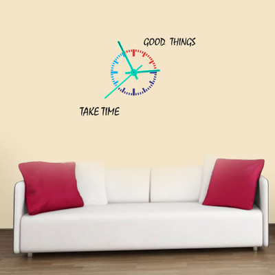 K2A Studio 72 cm good things take time Self Adhesive Sticker(Pack of 1)