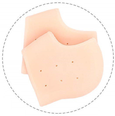 ActrovaX IXV®-115-LM-Silicon moisturizing Heel Socks for Heel Cracks Heel Support