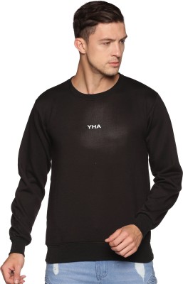 YHA Full Sleeve Solid Men Sweatshirt